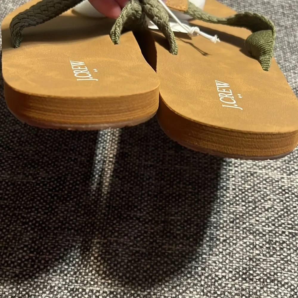 NWT J Crew Braided Strap Flip Flops
